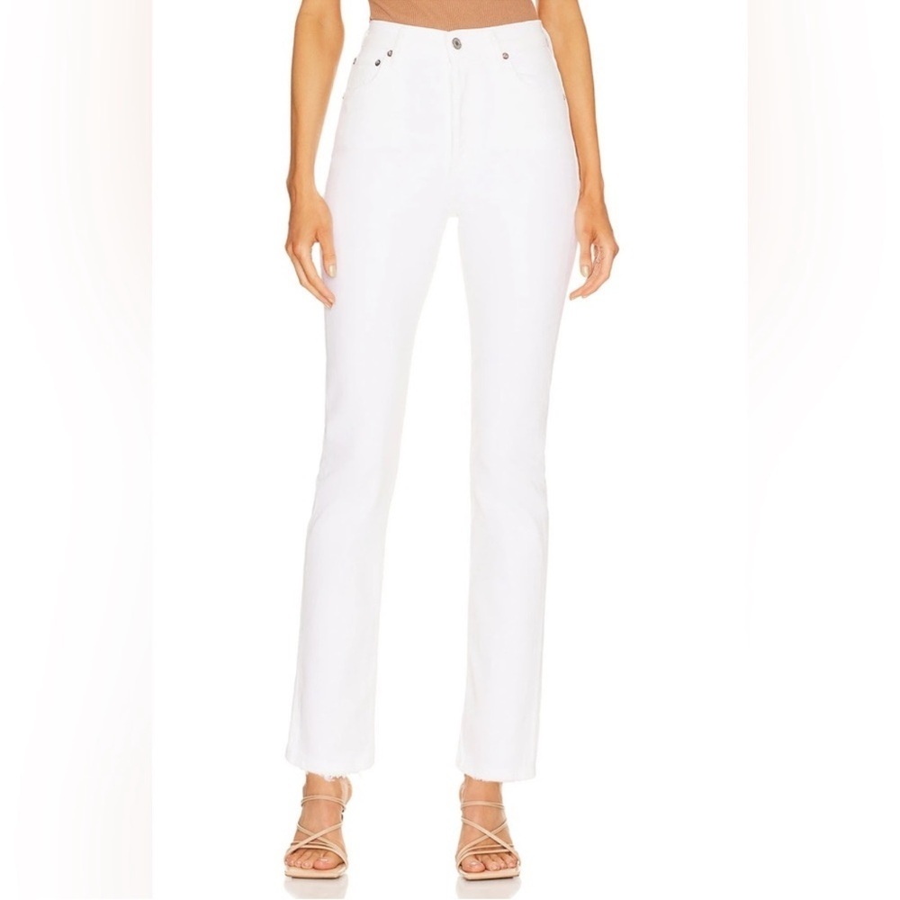 AGOLDE white jeans denim Riley straight leg 26